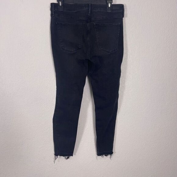 Abercrombie & Fitch Black Distressed Simone High Rise Ankle Skinny Jeans - Picture 2 of 7